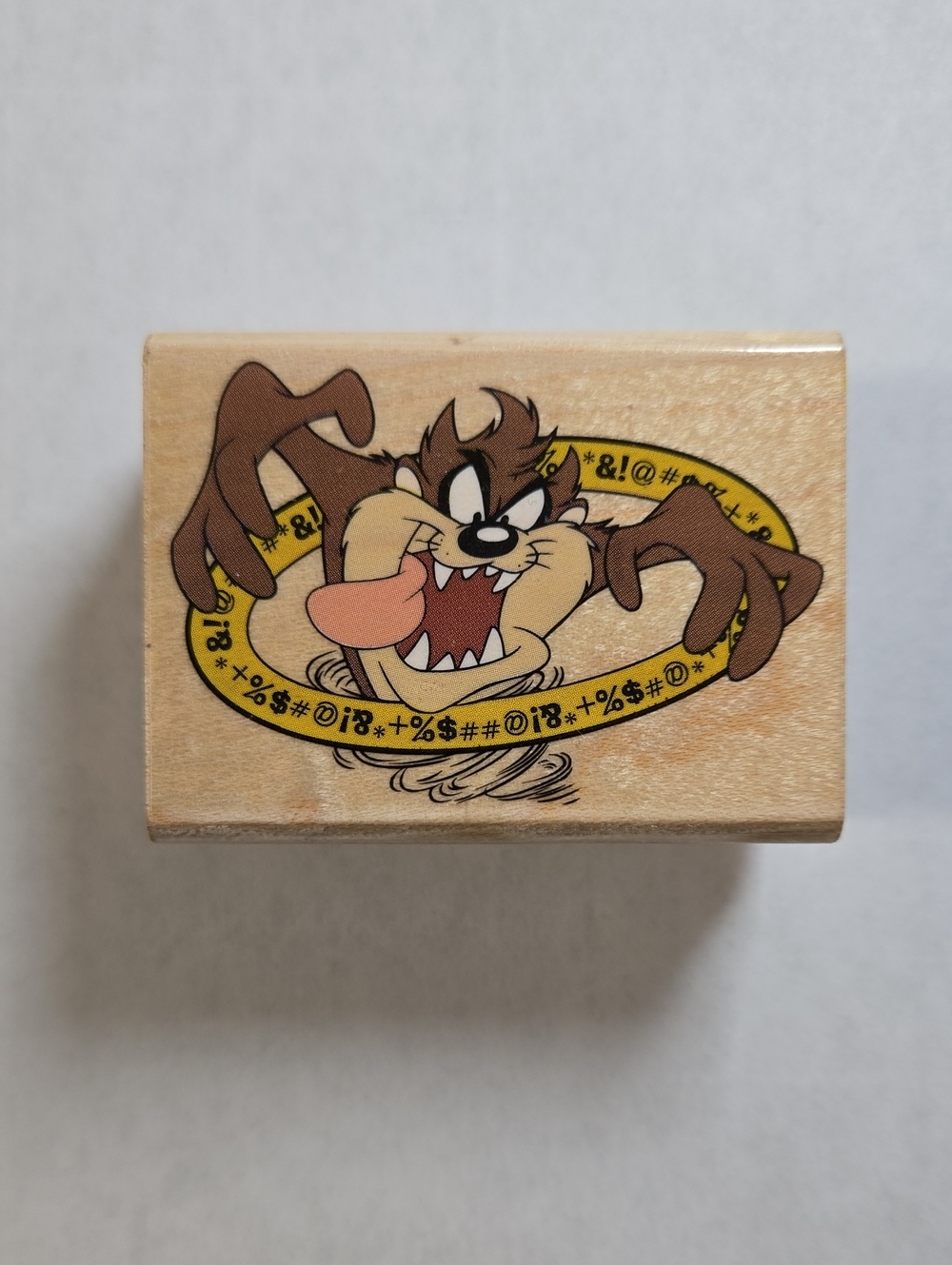 Looney Tunes Taz Wood Mounted Rubber Stamp